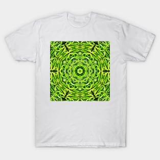 Vegetarian Kaleidoscope, Fruit Fantasy Patterns. 7 Green Peppers T-Shirt